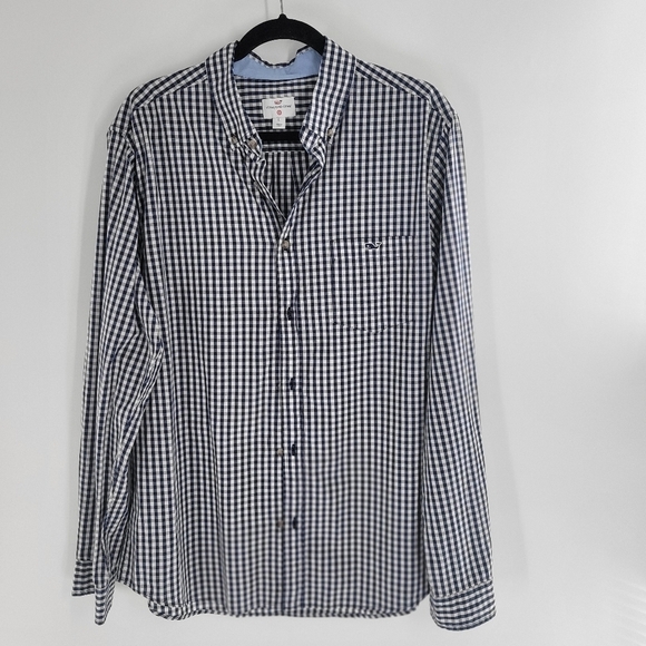 Vineyard Vines Checkered Button Down Shirt Size L - Picture 1 of 5